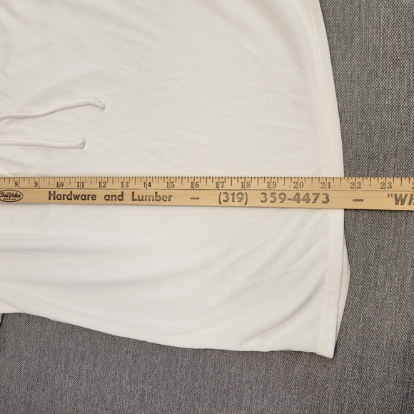 Green Envelope Los Angeles Cream Modal Blend Puff Sleeve Peasant Blouse Large - Picture 4 of 7